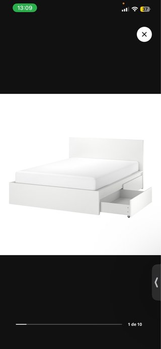 Cama Matrimonial Blanca