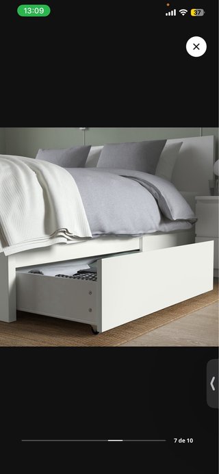 Cama Matrimonial Blanca