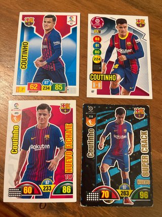 4 Cromos Coutinho La Liga Santander