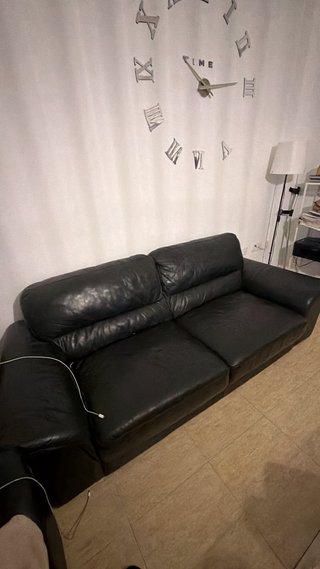 2 Sofás de Piel Negros