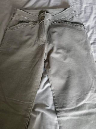 Pantalones mujer beige/marrón