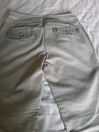 Pantalones mujer beige/marrón