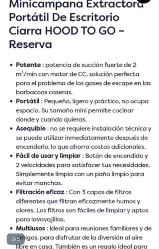 Campana extractora de humo portátil