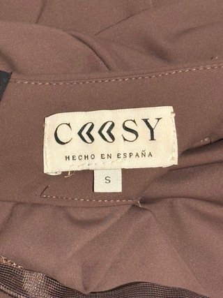 Vestido Coosy manga larga marrón y negro