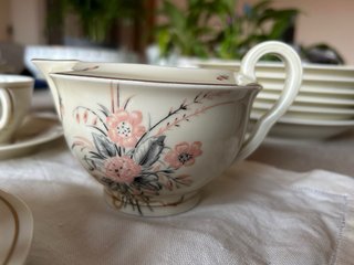 Servicio de té y postre Haviland porcelana floral