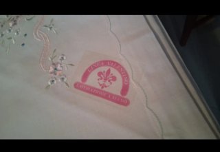 Completo letto matrimoniale ricamato