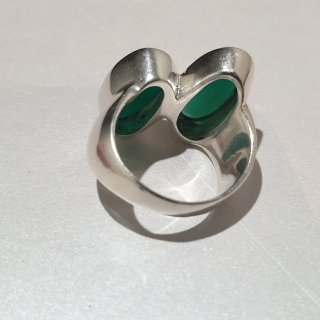 Anillo Plata Doble Piedra