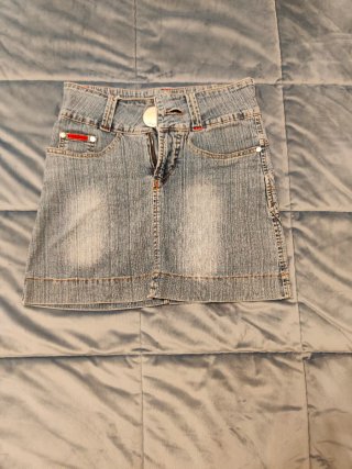Minigonna di jeans blu