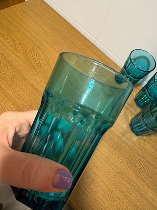 6 vasos Ikea Pokal turquesa