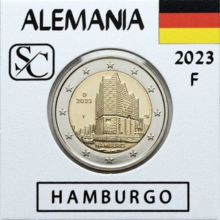 Moneda conmemorativa 2 euros Alemania 2023 Hamburg