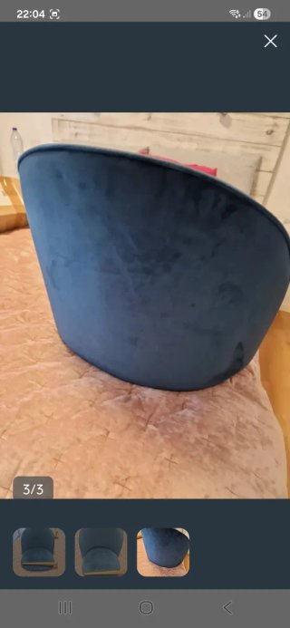 4 Sillones terciopelo azul Maisons du Monde
