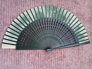 Abanico Madera Pintado a Mano