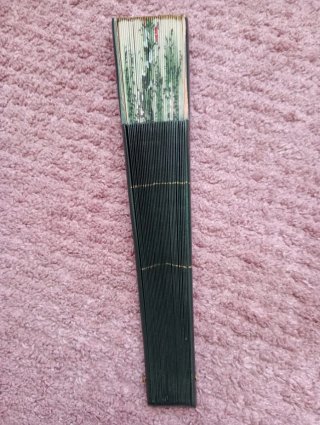 Abanico Madera Pintado a Mano