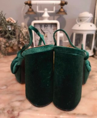 Sandalias de terciopelo verde Primark