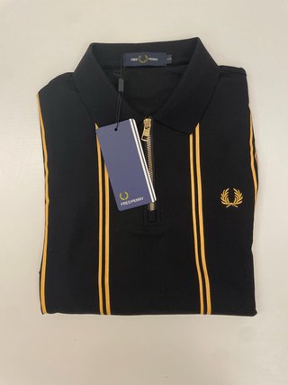 Polo Fred Perry Rayas Verticales Talla S