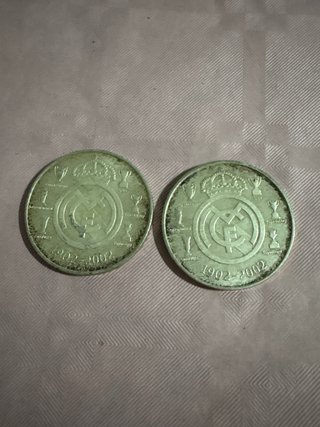 2 Monedas Real Madrid 1902-2002