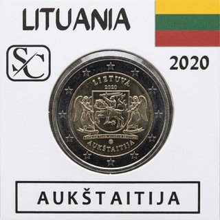 Moneda conmemorativa 2€ Lituania 2020 Aukstaitija.