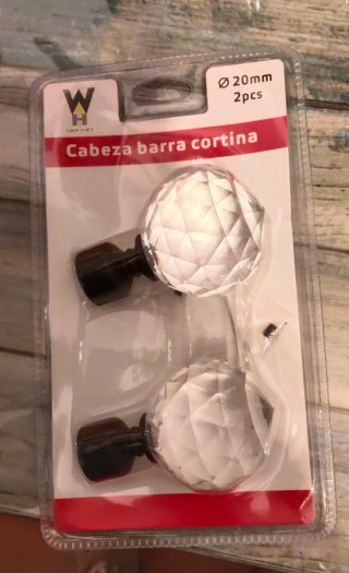 Cabezales Cortina Cristal 20mm 2uds