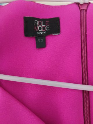 Vestido fucsia fiesta ceremonia talla 52