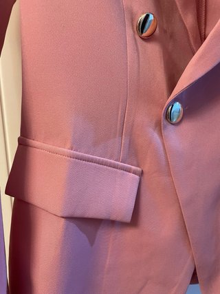 Americana rosa mujer doble botonadura