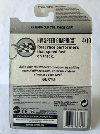 Hot Wheels 73 BMW 3.0 CSL Race Car