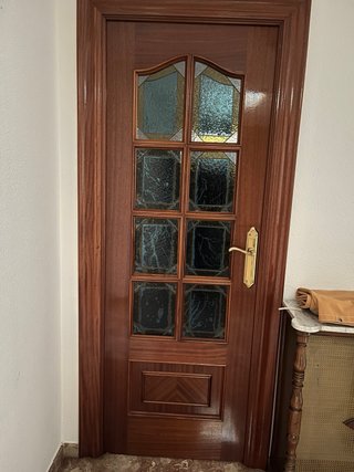 Puertas de madera con cristal