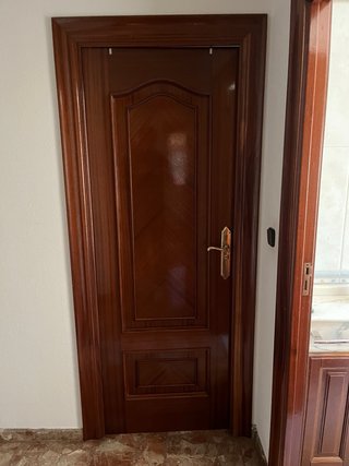 Puertas de madera con cristal