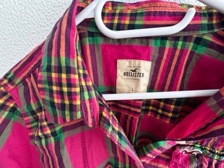 Camisa Hollister cuadros multicolor