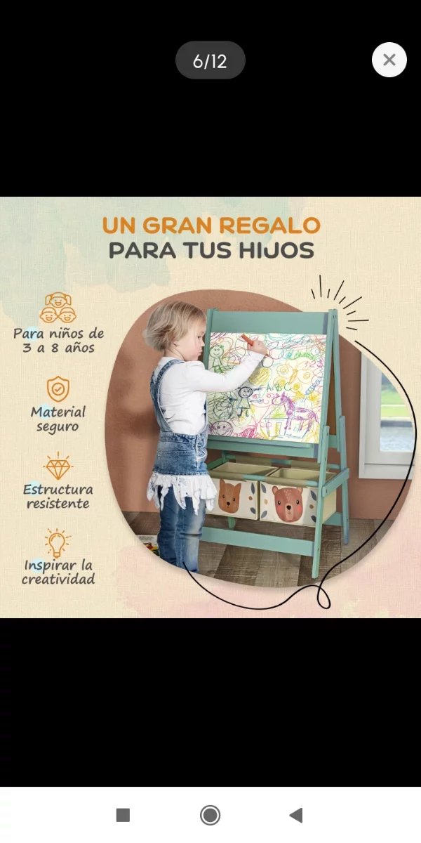 Pizarra doble infantil 3-8 años