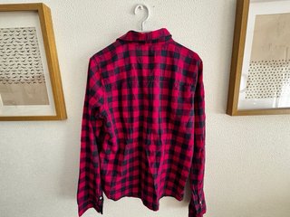 Camisa cuadros Hollister rosa y azul