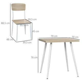 Conjunto mesa y 2 sillas