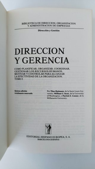 Libros "Dirección y Gerencia"