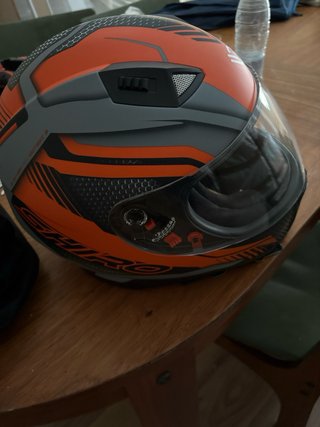 Casco Moto SHIRO Gris Naranja