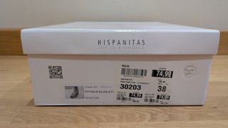 Botines Hispanitas Piel Rojo y Negro Talla 38