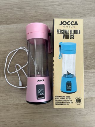 Batidora Portátil JOCCA USB Rosa 380ml