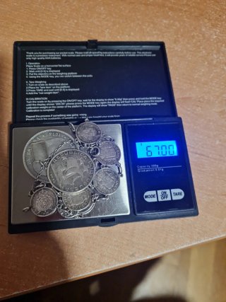 Pulsera monedas plata antiguas Portugal España