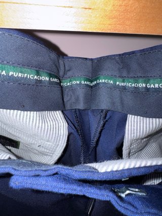 Chaqueta de traje azul Purificación García