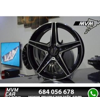 Juego 4 Llantas Mercedes 18 W205 Negra MB41
