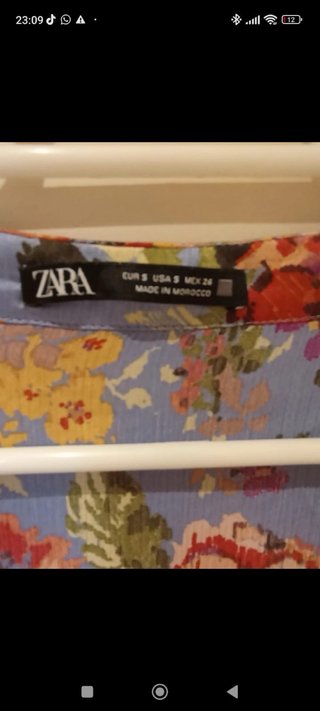 Vestido floral Zara Talla S