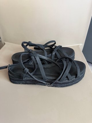 Sandalias MIM negras esparto talla 40