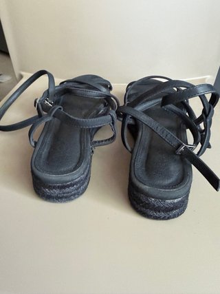 Sandalias MIM negras esparto talla 40