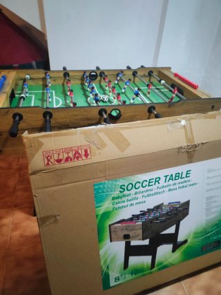 Futbolín de madera