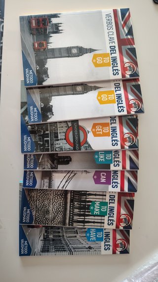 Lote 7 libros Verbos clave del inglés Método Vaugh
