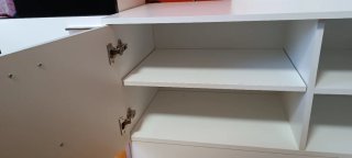 Mueble de salón moderno blanco y negro