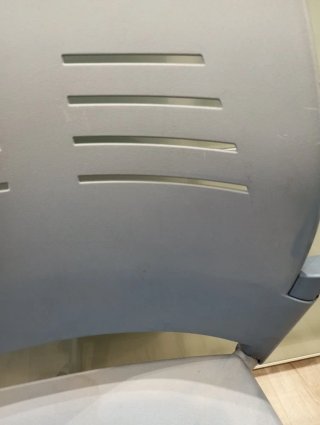 Silla de oficina azul y gris
