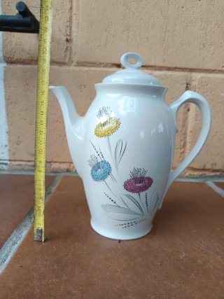 4 teiere in porcellana con fiori