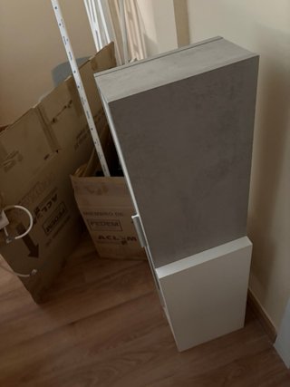 Mueble recibidor con cajón y espejo