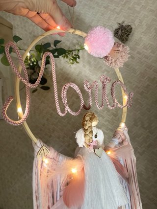 Atrapasueños Comunión  Muñeca Rosa