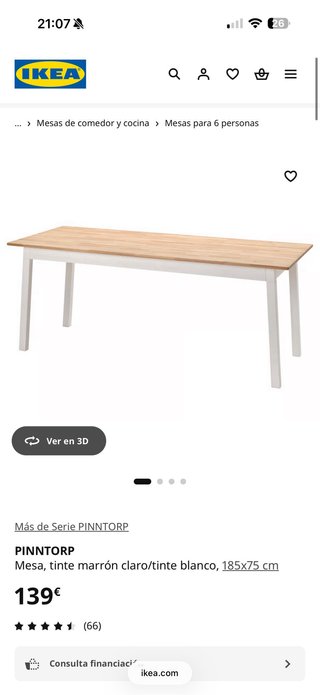 Mesa comedor Pinntorp Ikea