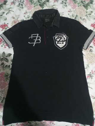Polo Zara Talla M Negro